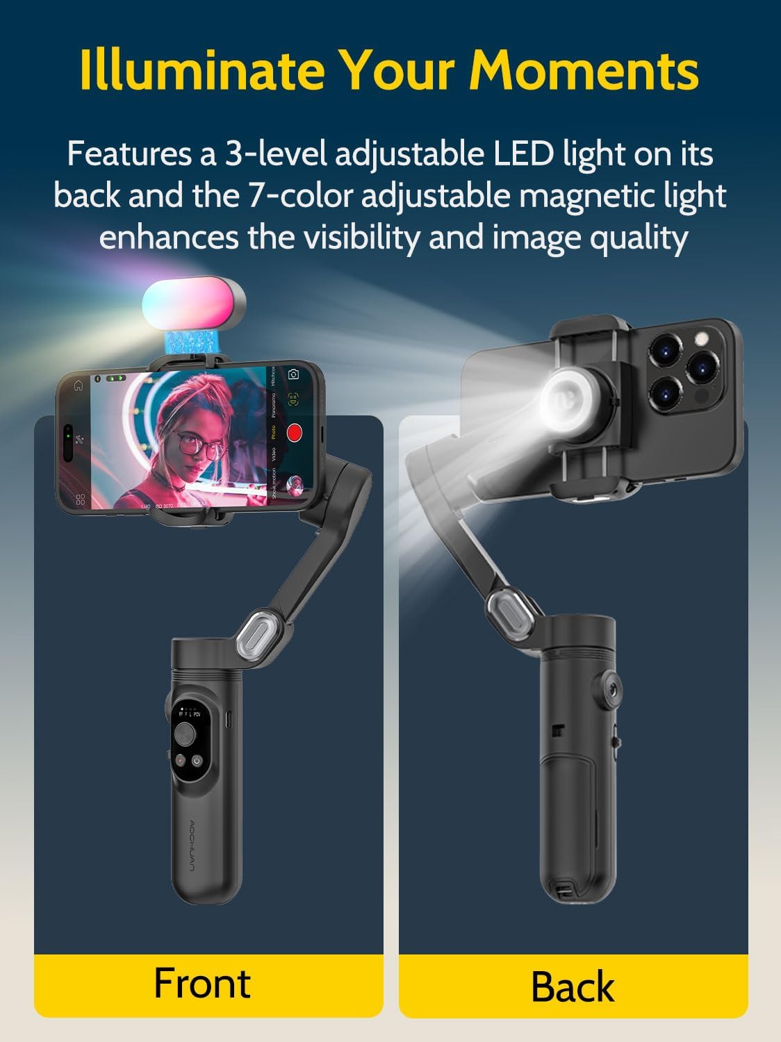 Cinematix Storeâ„¢ 3 Axis Phone Gimbal Stabilizer For iPhone Android With Face Tracking