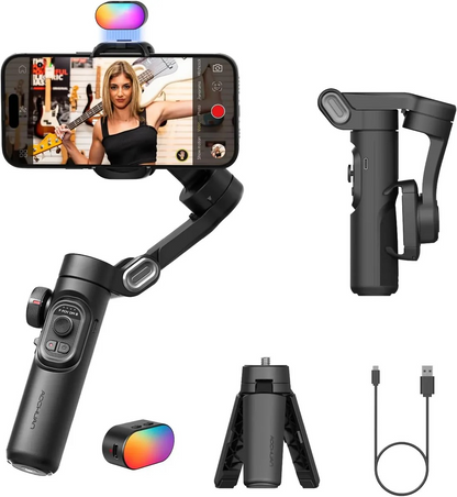 Cinematix Store™ 3 Axis Phone Gimbal Stabilizer For iPhone Android With Face Tracking